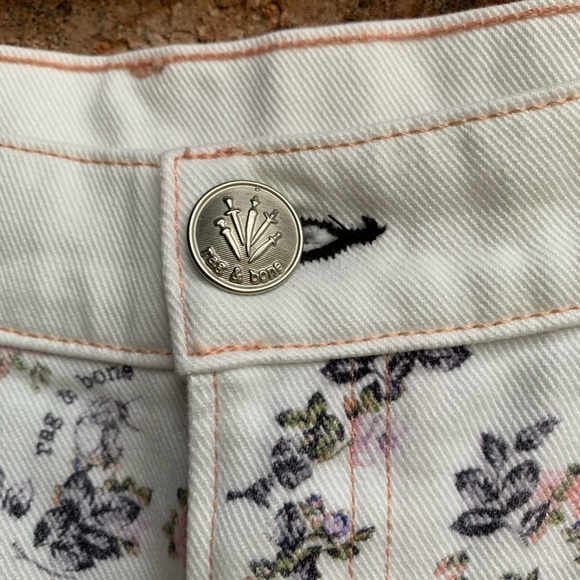 Rag & Bone Ellie Floral Denim Shorts - Picture 3 of 8